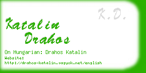 katalin drahos business card